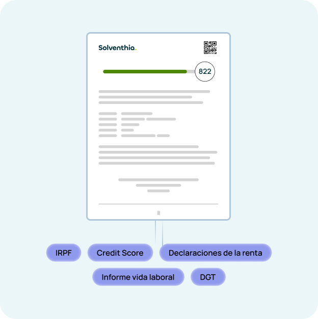 informe de solvencia con documentación generada